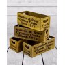 Set Of 4 Antiqued Cromer Crabs Wooden Boxes lifestyle image of the boxes