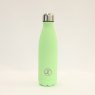 JT Fitness Mint Green Stainless Steel 500ml Water Bottle image of the bottle on a beige background