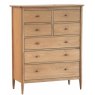 Ercol Teramo 7 Drawer Tall Wide Chest Of Drawers Angled