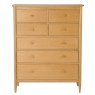 Ercol Teramo 7 Drawer Tall Wide Chest Of Drawers Front