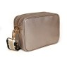 Alice Wheeler Bronze Soho Duel Compartment Camera Cross Body Bag image of the bag on a white background