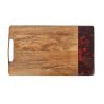 Artesa Rectangular Serving Board With Tortoise Shell Resin Edge image of the board on a white background