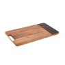 Artesa Rectangular Serving Board With Tortoise Shell Resin Edge angled image of the board on a white background