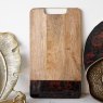 Artesa Rectangular Serving Board With Tortoise Shell Resin Edge lifestyle image of the board