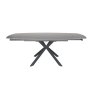 Sintered Stone 1.4m Grey Extending Dining Table image of the table side on on a white background