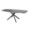 Sintered Stone 1.4m Grey Extending Dining Table angled image of the table on a white background