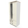 Elizabeth 2ft 6in 2 Drawer Wardrobe angled image of the wardrobe with open door on a white background