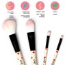 Legami Lips Set Of 4 Make Up Brushes image of the makeup brushes with specs on a white background