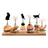 Legami Meow Cat Set Of 6 Aperitif Forks lifestyle image of the forks