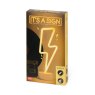 Legami Neon Effect Lightening Bolt LED Lamp image of the packaging on a white background