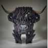 Edge Black Cow Bust front on image of the bust on a grey background