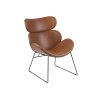 Indie Brown Lounge Chair angled image of the chair on a white background
