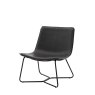 Gallery Direct Charcoal Hawking Lounge Chair angled image of the chair on a white background
