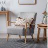 Gallery Direct Charcoal Chedworth Accent Chair lifestyle image of the chair