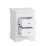 Colonial Small Bedside Cabinet angled image of the bedside cabinet with open drawers on a white background
