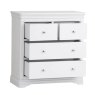 Colonial 2 Over 2 Chest angled image of the chest with open drawers on a white background