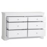 Colonial 6 Drawer Chest angled image of the chest with open drawers on a white background