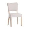 Holkham Oak Natural Fabric Dining Chair angled image of the dining chair on a white background