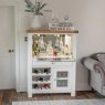Holkham Oak Drink Beureau lifestyle image of the drinks unit with cupboard doors open