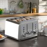Daewoo Kensington Grey 4 Slice Toaster lifestyle image of the toaster
