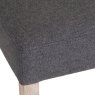 Holkham Oak Grey Fabric Dining Chair close up image of the dining chair on a white background