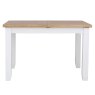 Derwent White 1.2m Extendable Table With 4 Wooden Ladder Back Chairs image of the table on a white background