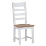 Derwent White 1.2m Extendable Table With 4 Wooden Ladder Back Chairs image of the chair on a white background