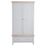 Derwent Grey 2 Door Wardrobe front on image of the wardrobe on a white background