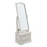 Mabel Taupe Cheval Mirror angled image of the mirror on a white background