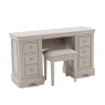 Mabel Taupe Dressing Table angled image of the dressing table with stool on a white background