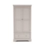 Mabel Taupe 2 Door 1 Drawer Wardrobe image of the wardrobe on a white background