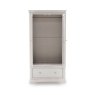 Mabel Taupe 2 Door 1 Drawer Wardrobe image of the wardrobe with open doors on a white background