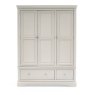 Mabel Taupe 3 Door 2 Drawer Wardrobe image of the wardrobe on a white background