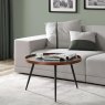 Lima Black Walnut Marble Coffee Table lifestyle image of the coffee table