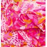 Zelly Hot Pink Watercolour Flower Scarf close up image of the scarf material