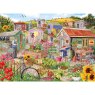 Gibsons Life On The Allotment 500 Piece Extra Large Puzzle image of the completed puzzle on a white background