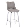 Taupe Bar Stool angled image of the stool on a white background