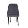 Stitch Back Graphite Velvet Dining Chair front on image of the chair on a white background