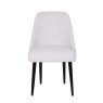 Stitch Back Limestone Velvet Dining Chair front on image of the chair on a white background