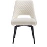 Swivel Limestone Velvet Dining Chair front on image of the chair on a white background