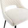 Swivel Limestone Velvet Dining Chair close up image of the chair on a white background