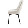 Swivel Limestone Velvet Dining Chair side on image of the chair on a white background