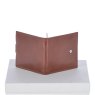 Fonz Leather Mens 8 Card ID Coins And Zip Billfold Tab Wallet Tan Reverse