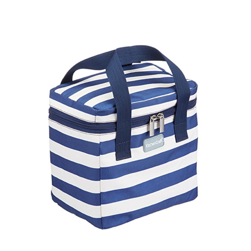 blue stripe cool bag