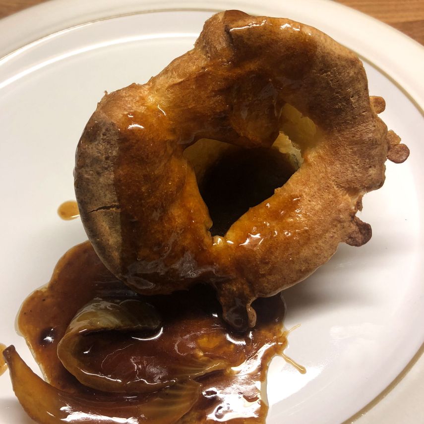 yorkshire pudding with gravy