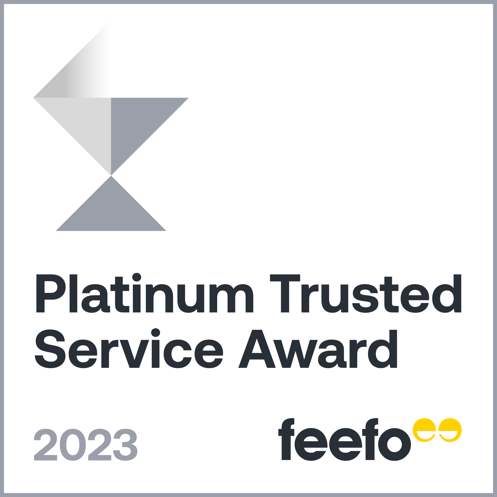 Feefo Platinum Trusted Service Award 2021