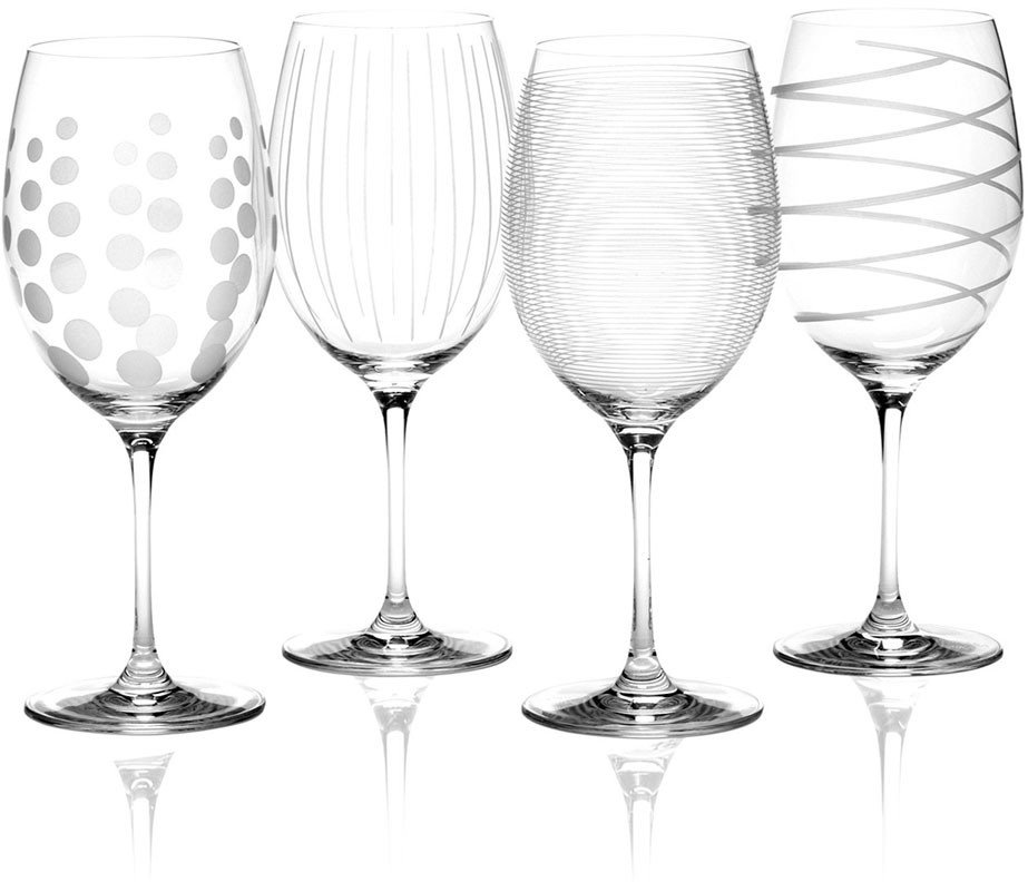 Mikasa Cheers Set of 4 Red Wine Glasses Aldiss