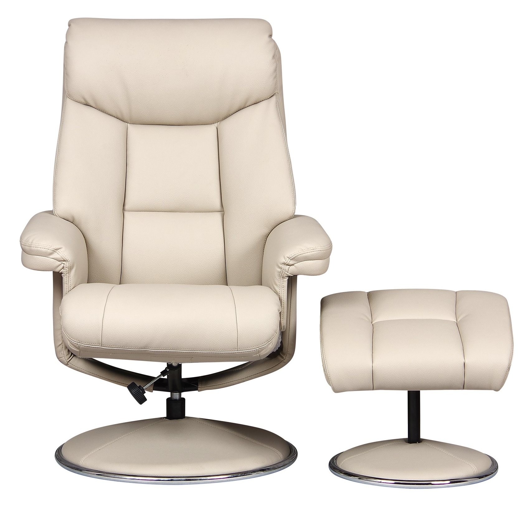Biarritz Swivel Recliner Chair and Matching Stool Set Aldiss