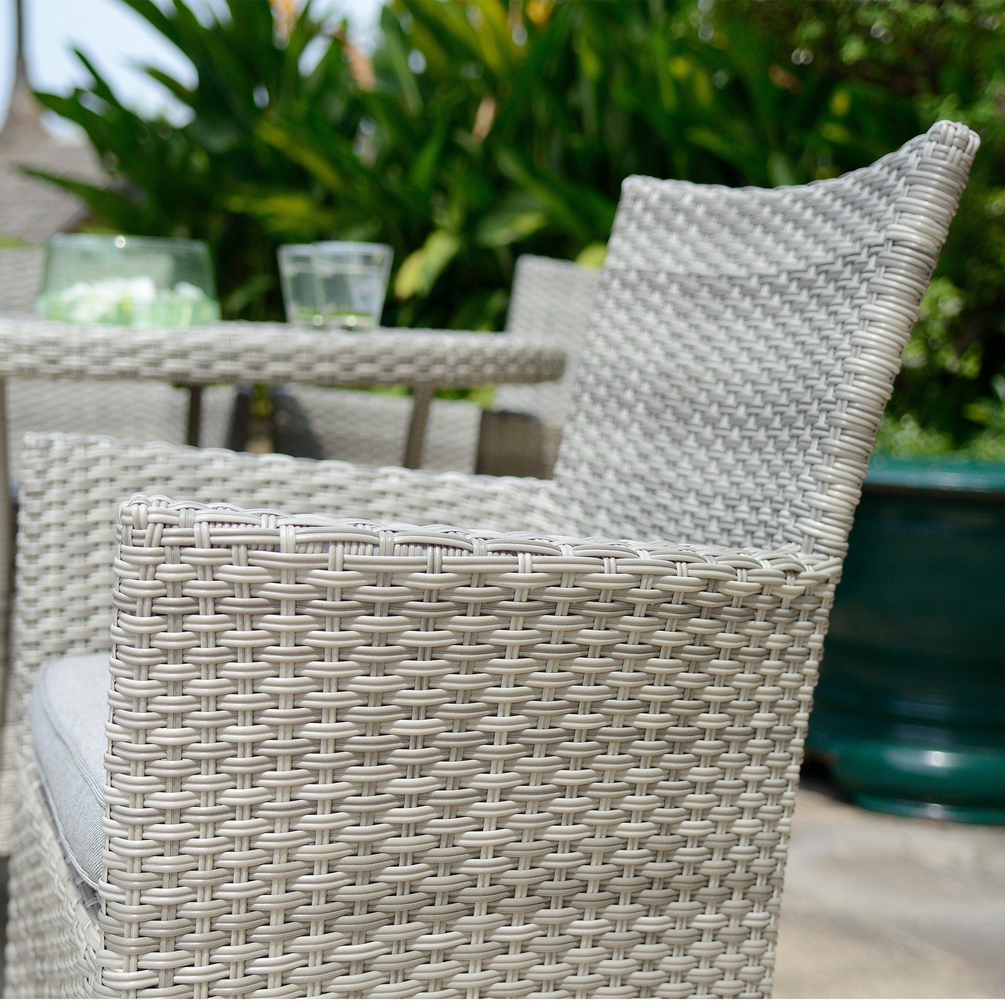 Aruba 4Seater Round Dining Set Garden Furniture Aldiss