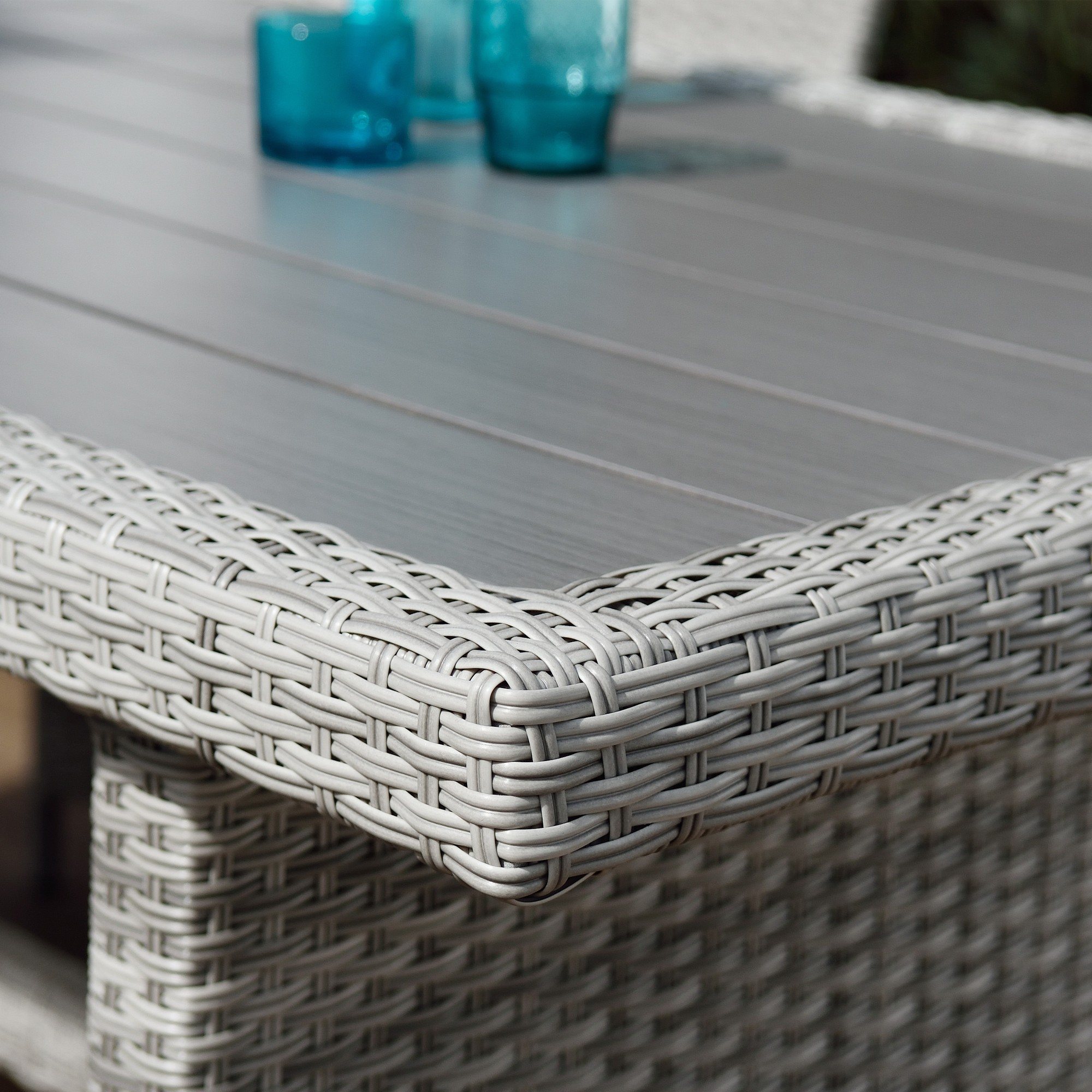 Aruba 6 Seater 2M Rectangular Dining Set Garden Furniture Aldiss